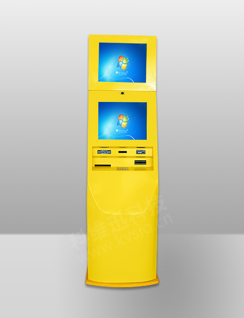 Dual screen payment kiosk